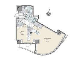 パークコート神宮北参道ザタワー 25階 間取り図