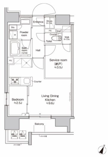 プラウドフラット大井町 1501 間取り図
