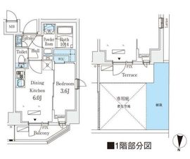 リテラス住吉 201 間取り図