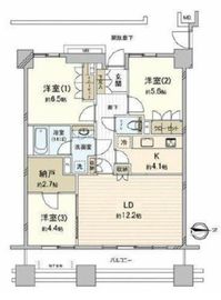 石神井公園ピアレス・ザ・タワー 17階 間取り図