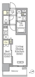 グランエール西日暮里 602 間取り図