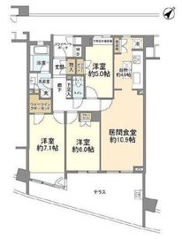 新百合ヶ丘パークハウスヒルズテラス 1階 間取り図