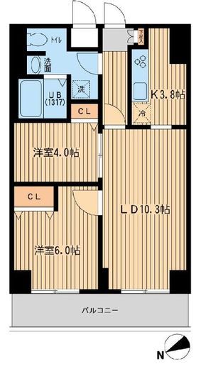プルス上十条 504 間取り図