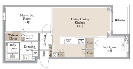 CLARITIA YOKOHAMA TAMMACHI (クラリティア横濱反町) 301 間取り図
