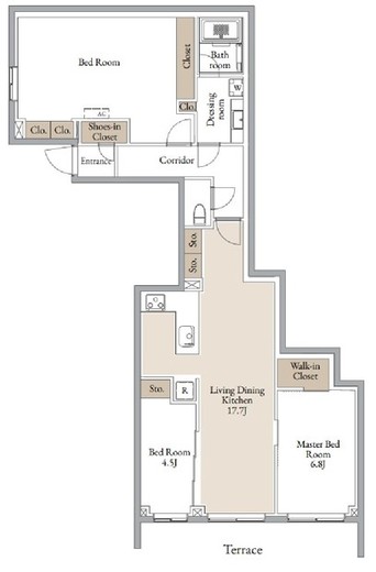 CLARITIA YOKOHAMA TAMMACHI (クラリティア横濱反町) 102 間取り図