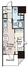 ザ・ライオンズフォーシア町屋 501 間取り図