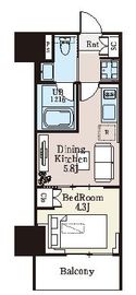 ザ・ライオンズフォーシア町屋 502 間取り図
