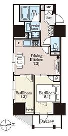 ザ・ライオンズフォーシア町屋 1302 間取り図