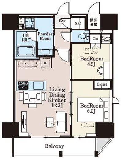 ザ・ライオンズフォーシア町屋 601 間取り図
