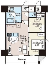 ザ・ライオンズフォーシア町屋 601 間取り図