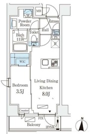 リテラス住吉 406 間取り図