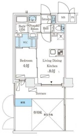 リテラス住吉 103 間取り図