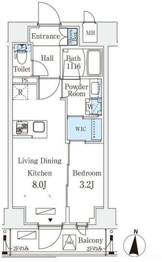 リテラス住吉 405 間取り図