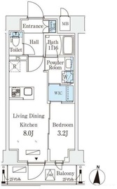 リテラス住吉 405 間取り図