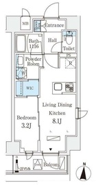 リテラス住吉 204 間取り図