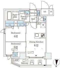 リテラス住吉 703 間取り図