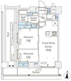 リテラス住吉 802 間取り図