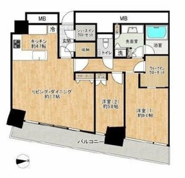 M.M.TOWERS FORESIS (エムエムタワーズフォレシス) 2階 間取り図
