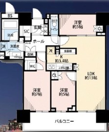 ザ・東京タワーズ ミッドタワー 41階 間取り図