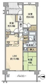 プラウド武蔵小杉 5階 間取り図