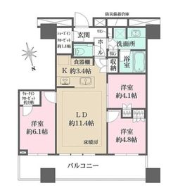 WORLD TOWER RESIDENCE 32階 間取り図