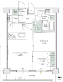 ONE ROOF RESIDENCE KAMEIDO (ワンルーフレジデンス亀戸) 803 間取り図