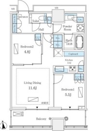 WORLD TOWER RESIDENCE 18階 間取り図