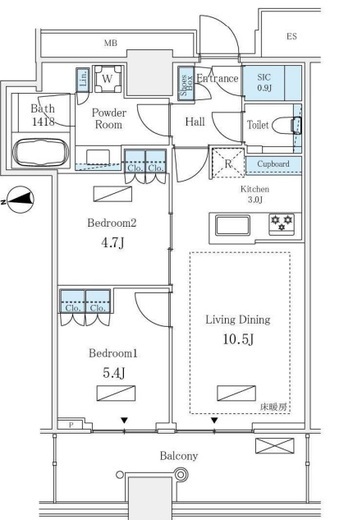 WORLD TOWER RESIDENCE 29階 間取り図