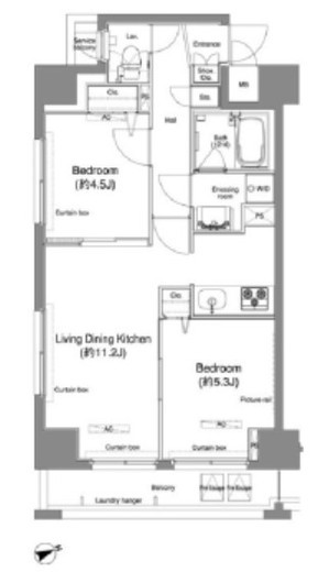 プラウドフラット鶴見Ⅰ 1010 間取り図