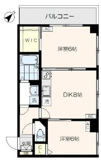 アヴァンティーク東銀座 8階 間取り図