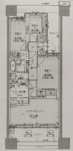 カワサキアイランドスイート 5階 間取り図