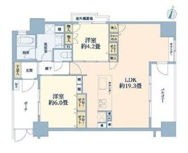 ユニーブル横濱 8階 間取り図