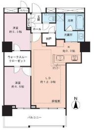 フェイバリッチタワー品川 29階 間取り図