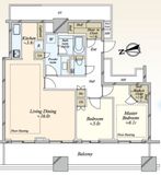 WORLD TOWER RESIDENCE 44階 間取り図