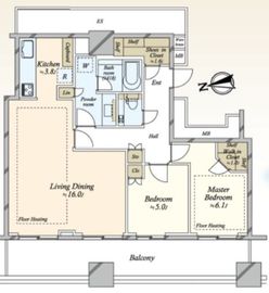 WORLD TOWER RESIDENCE 44階 間取り図