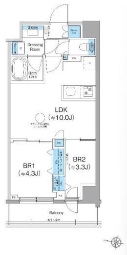 クレヴィアリグゼ西馬込 405 間取り図
