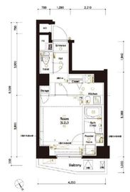 マーロ後楽園 203 間取り図