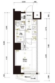 マーロ後楽園 301 間取り図