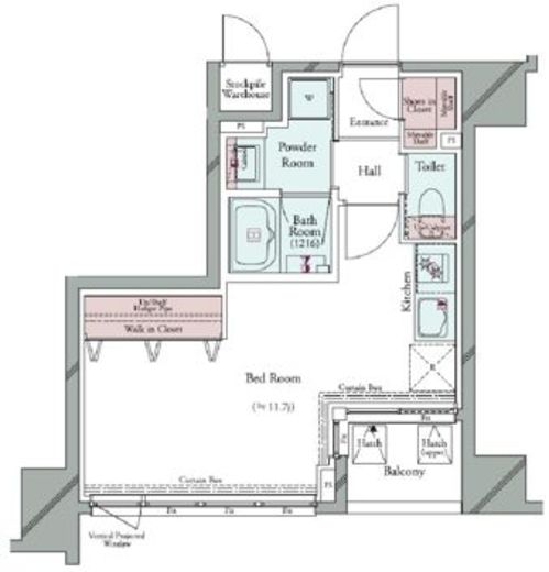 グランパセオ広尾 702 間取り図