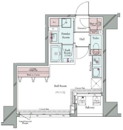 グランパセオ広尾 402 間取り図
