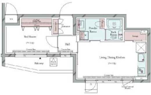 グランパセオ広尾 101 間取り図