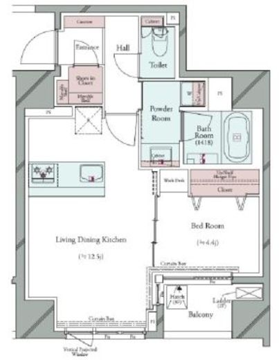 グランパセオ広尾 501 間取り図