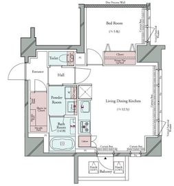 グランパセオ広尾 503 間取り図