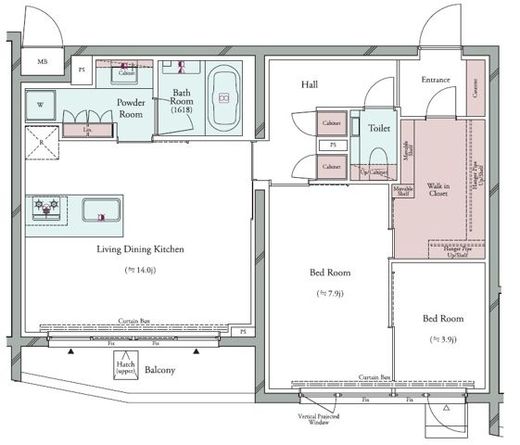 グランパセオ広尾 102 間取り図