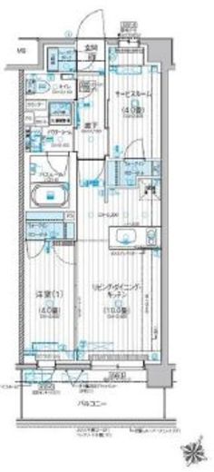 パレステージ横浜十日市場 4階 間取り図