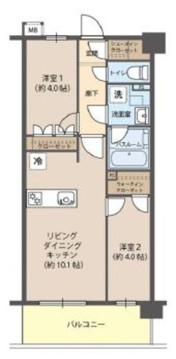 パレステージ横浜十日市場 2階 間取り図