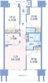 クレストシティレジデンス 2階 間取り図