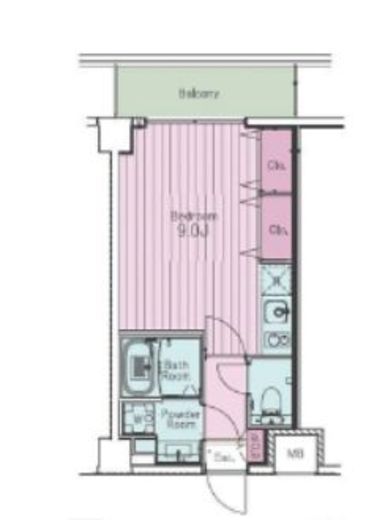 レスピール羽田 210 間取り図