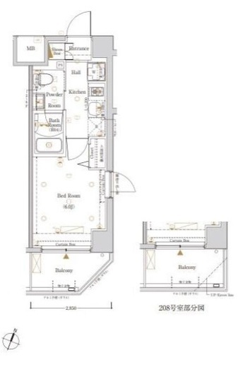 Log横浜伊勢町 (ログ横浜伊勢町) 3階 間取り図