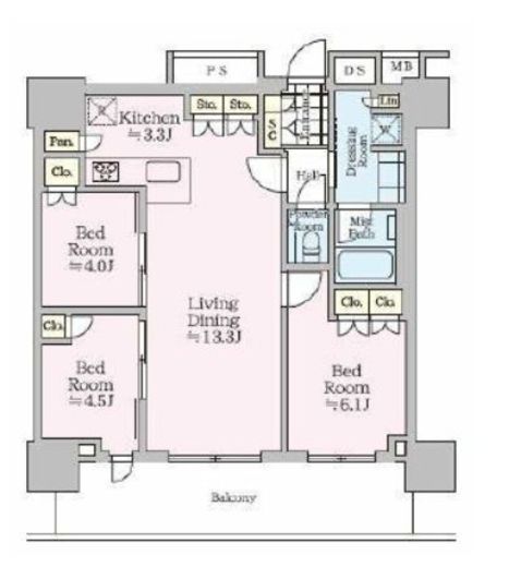 THE TOWER JUJO (ザ・タワー十条) 28階 間取り図